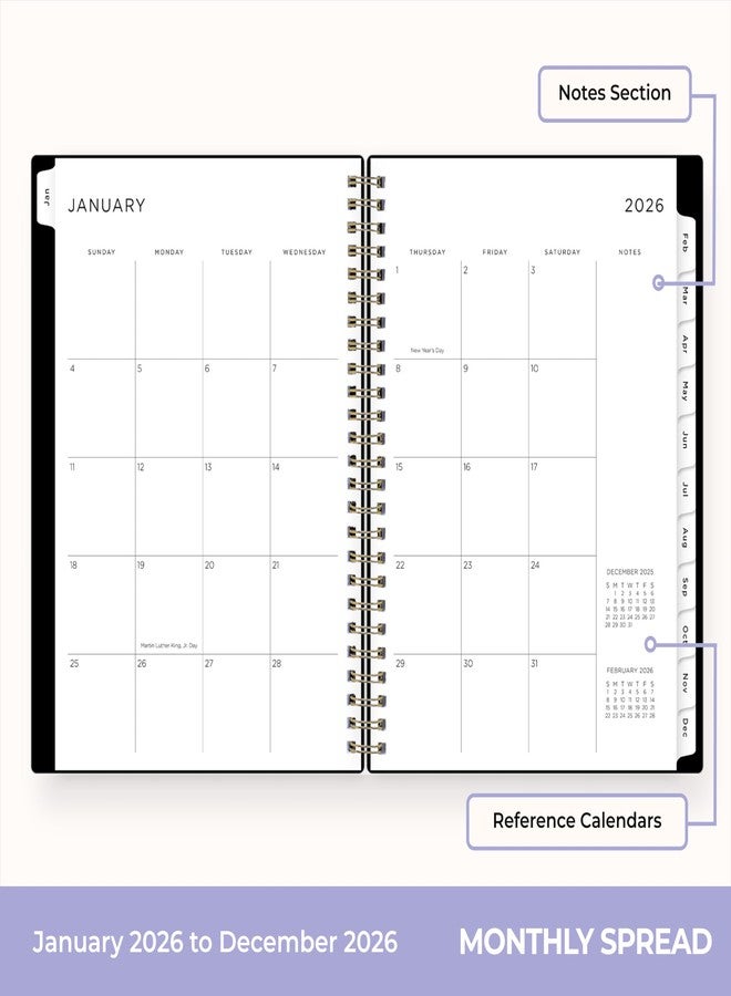 Blue Sky Ashley G 2026 Weekly and Monthly Planner Calendar, January 2026 - December 2026, 5.875" x 8.625", Flexible Cover, Durable Twin Wire Binding, Pocket & Extra Notes Pages, Sweetheart Black - Image 4