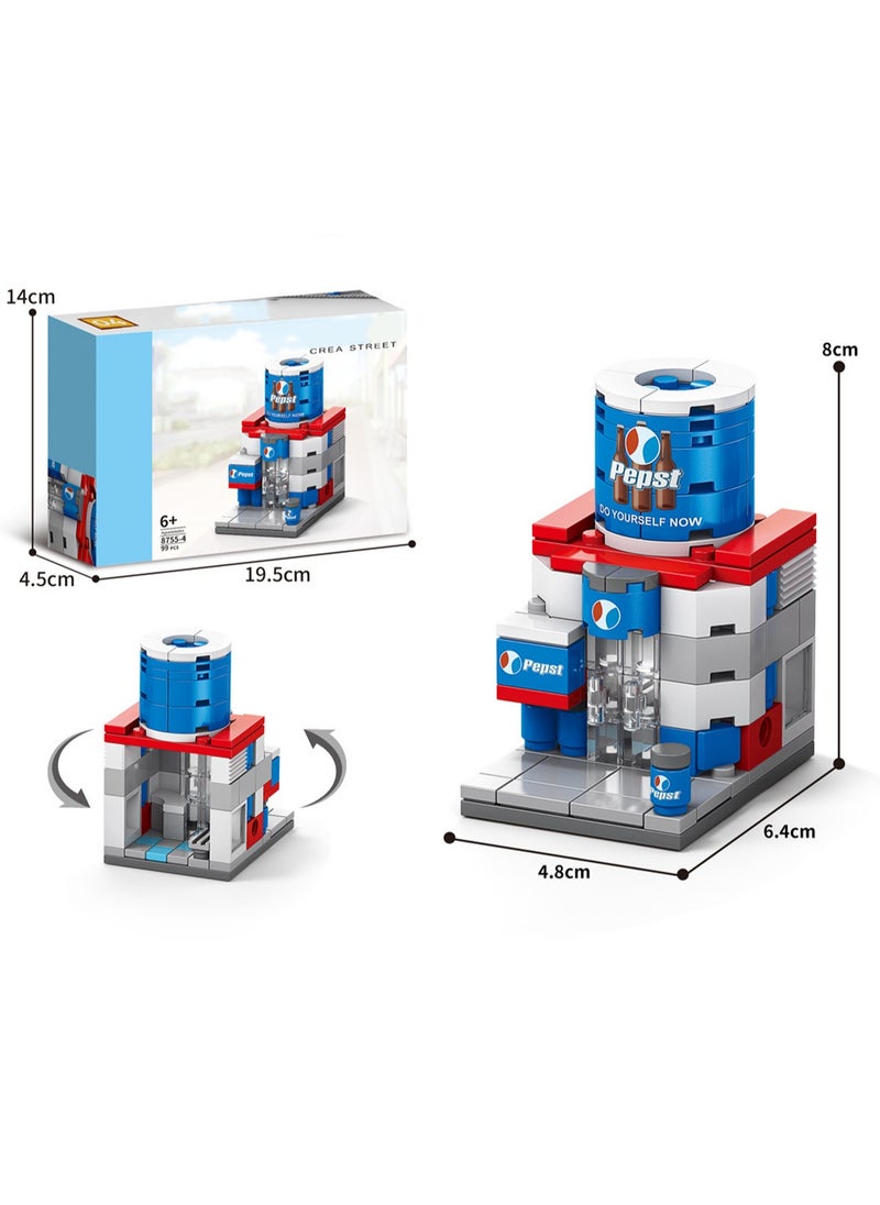 Coke Shop 99pcs, Ever-Changing Street Scene Building Block Assembly Kit Games And Engineering Toys, Suitable For Children And Teenagers, Suitable For Gifts  - Image 2