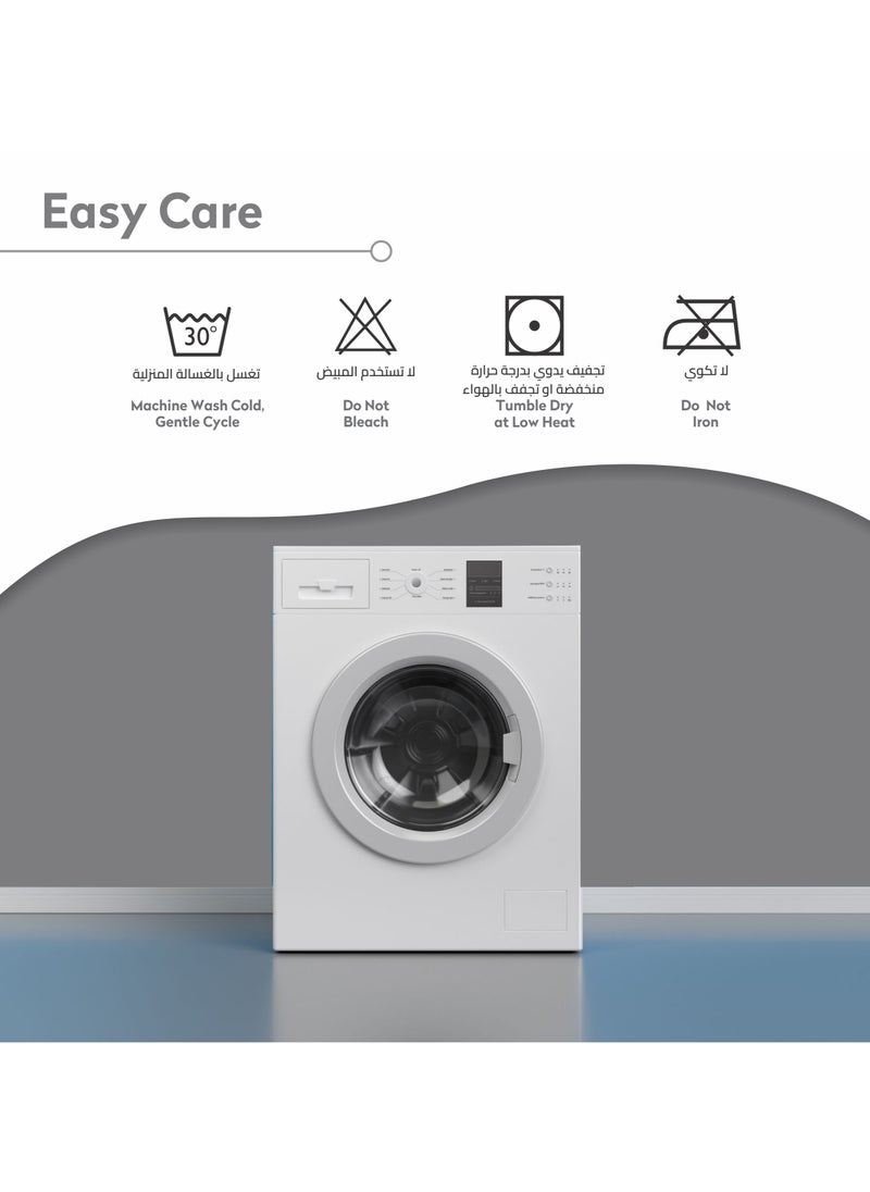 طقم مفرش روزا سادة 6 قطع مقاس مزدوج 240 × 260 سم بحشوة ثابتة أزرق