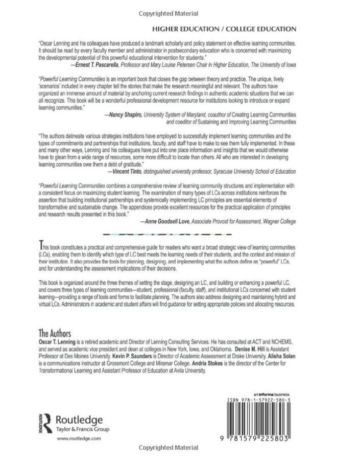Powerful Learning Communities: A Guide to Developing Student, Faculty, and Professional Learning Communities to Improve Student Success and Organizational Effectiveness  - Image 2