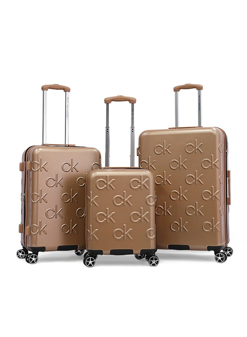 Calvin Klein 3-Piece Hardshell Luggage Set with Spinner Wheels, TSA Lock - Expandable Suitcase Trolley for Travel - Image 1