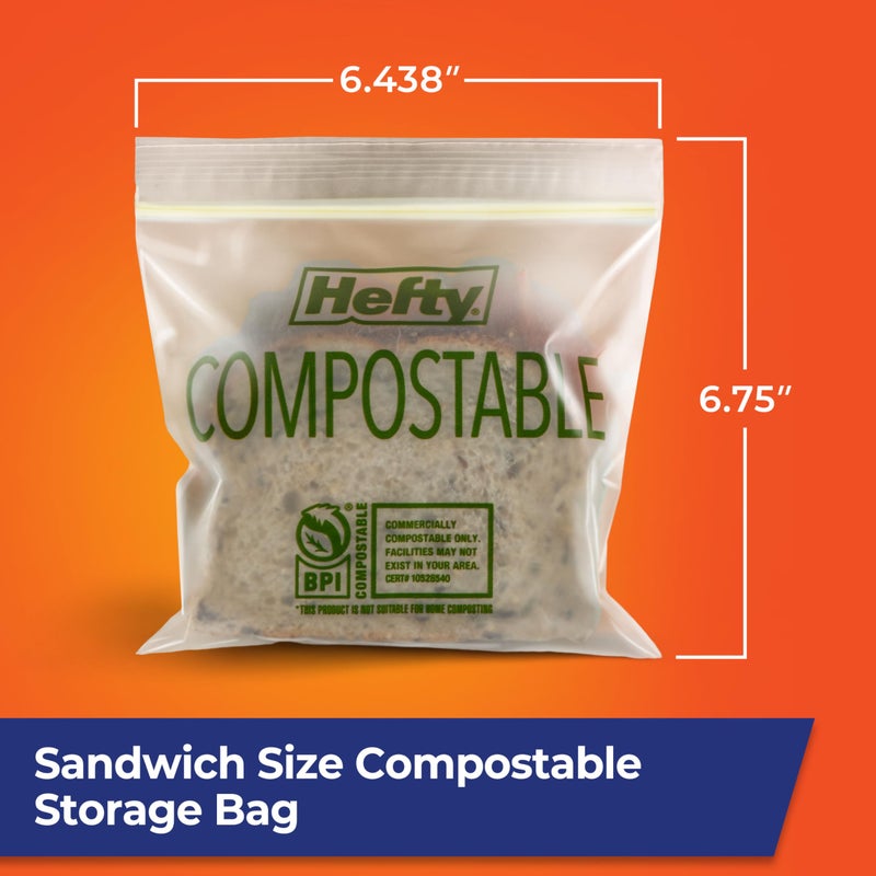 HeftyÂ® Compostable Press-To-Closeâ€‹ Sandwich 50 Count - Image 5
