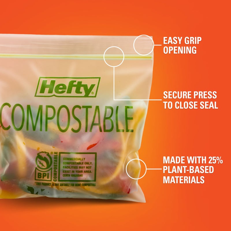 HeftyÂ® Compostable Press-To-Closeâ€‹ Sandwich 50 Count - Image 3