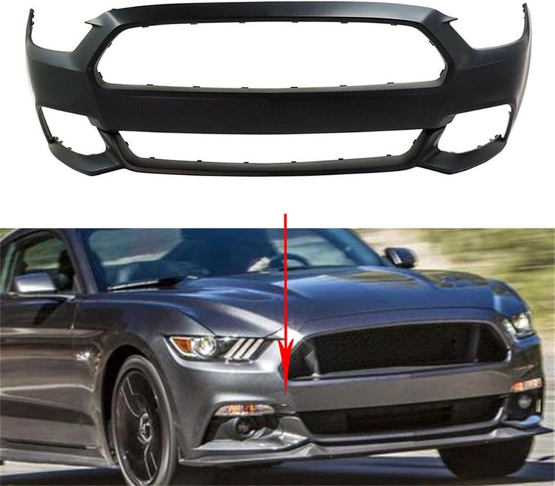 cheekyglo Front Bumper Cover Replacement for Ford Mustang Except Shelby Model 2015 2016 2017 Primed FO1000704 - Image 5