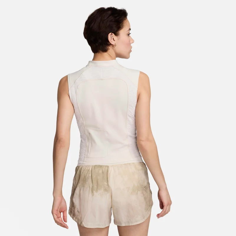 نايكي تريل تيشيرت بلا أكمام للجري دراي-فت بربع سحّاب للنساء