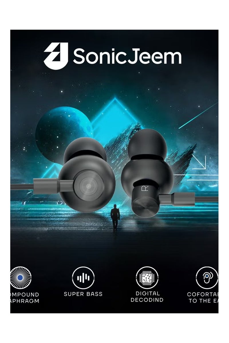 SONIC JEEM AE-Sonic Game Earphone Hifi Wired Earphones with the world's highest technology, built-in microphone with a smart chip, high-definition noise cancellation - Image 4