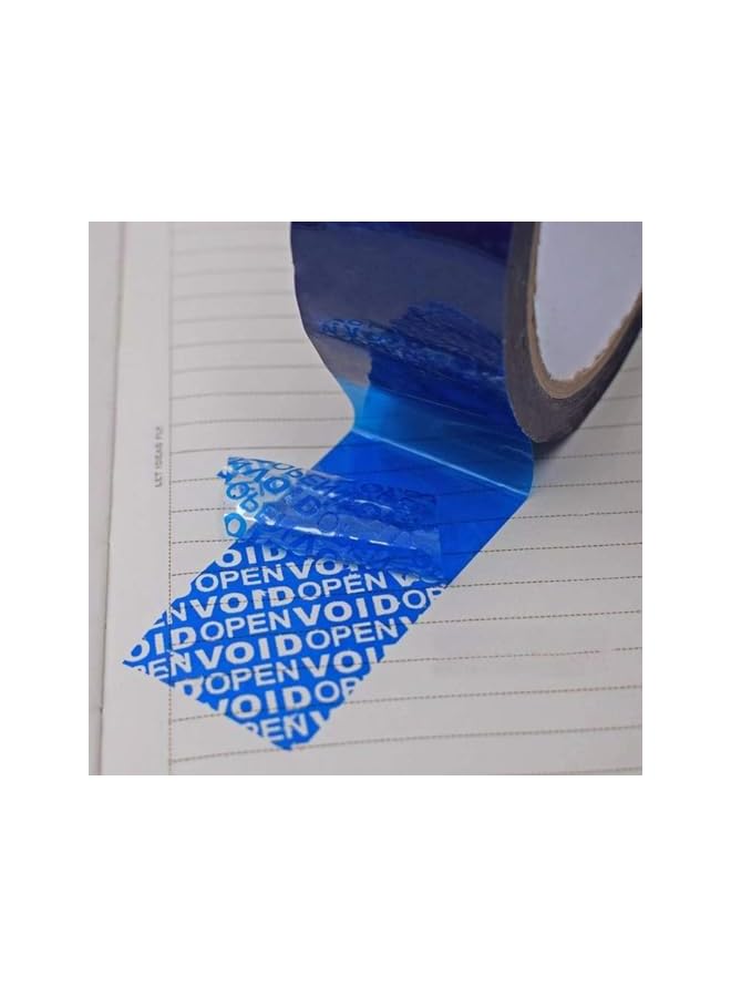 promass Tamper Evident Void Open Tape, 50mm Width x 50m Length, Security Seals Transfer Tape (Blue) - Image 3
