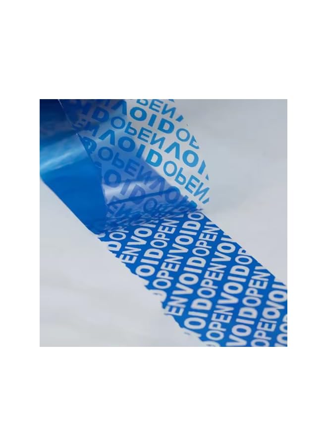 promass Tamper Evident Void Open Tape, 50mm Width x 50m Length, Security Seals Transfer Tape (Blue) - Image 2