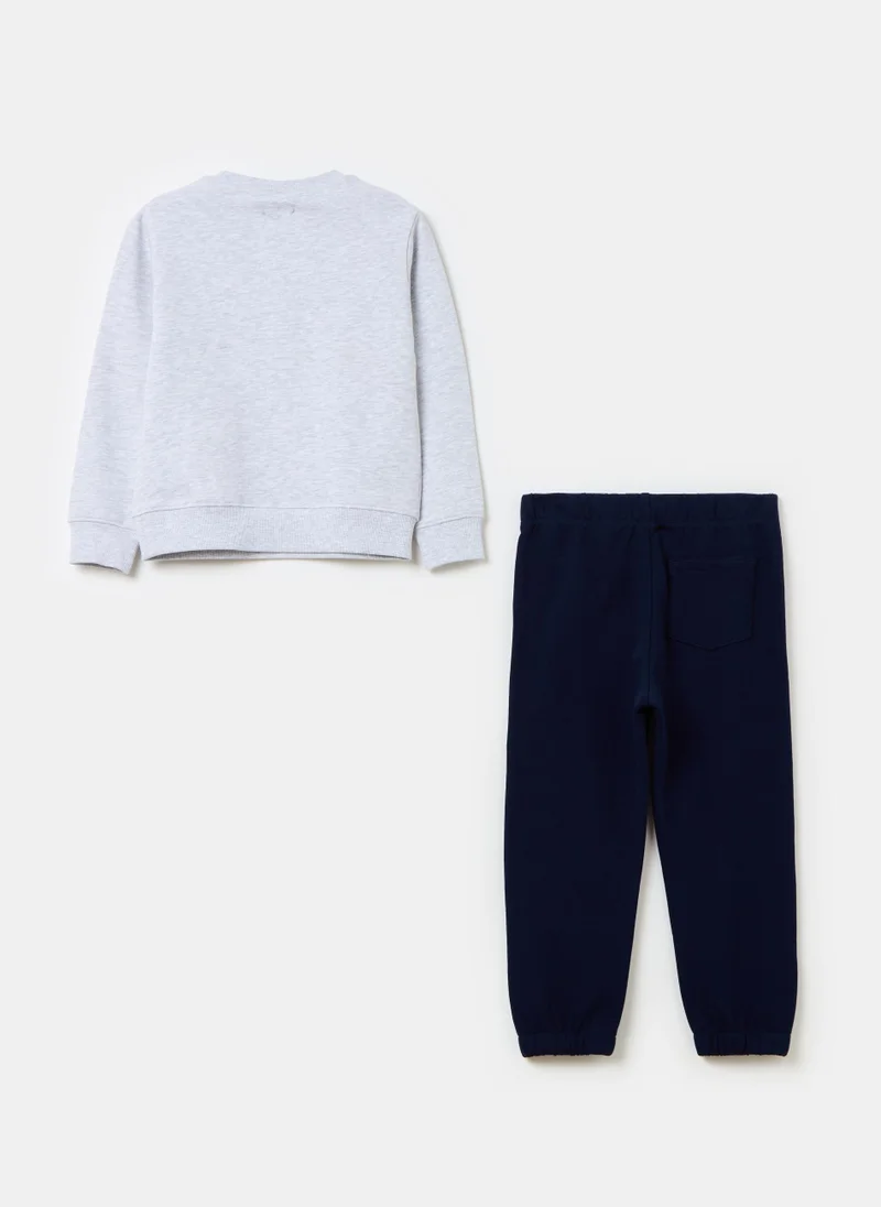او في اس French terry jogging set with print