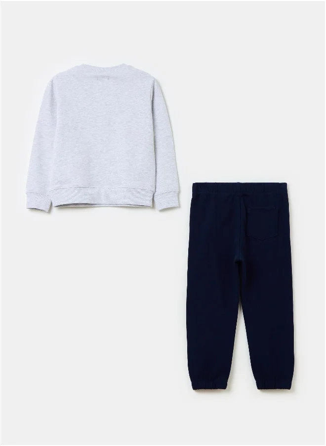 او في اس French terry jogging set with print