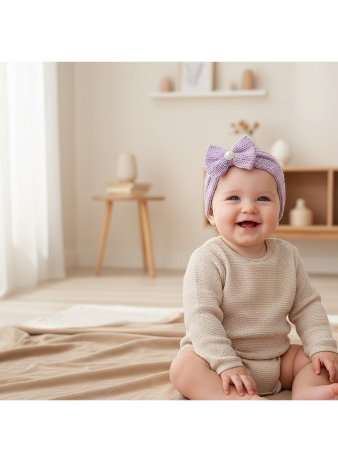 Y&D 3 Piece Baby Knitted Protective Headscarf - Image 1