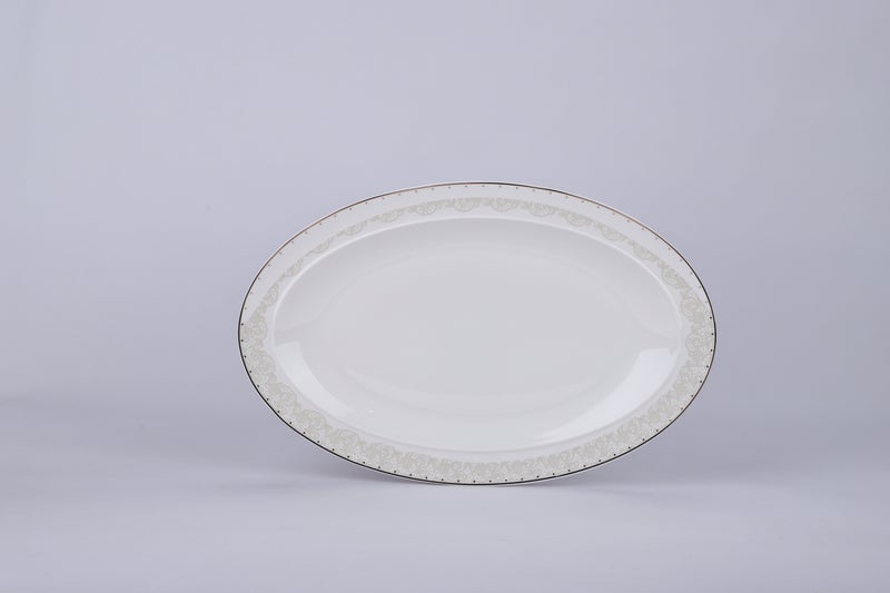 alsaifhome Luxury porcelain dinnerware set - 38 pieces, white with gold accents - Image 5