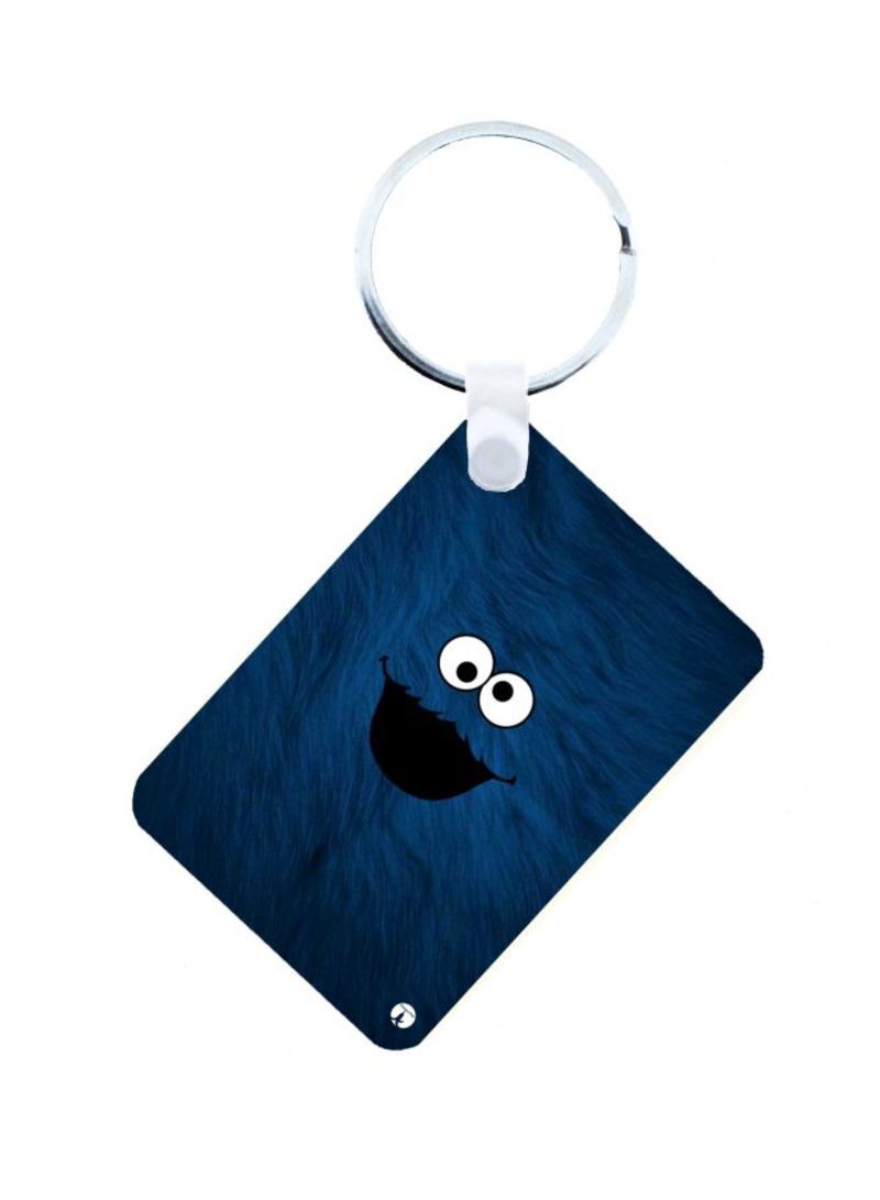 RKN Cookie Monster Printed Keychain Blue/Black/White