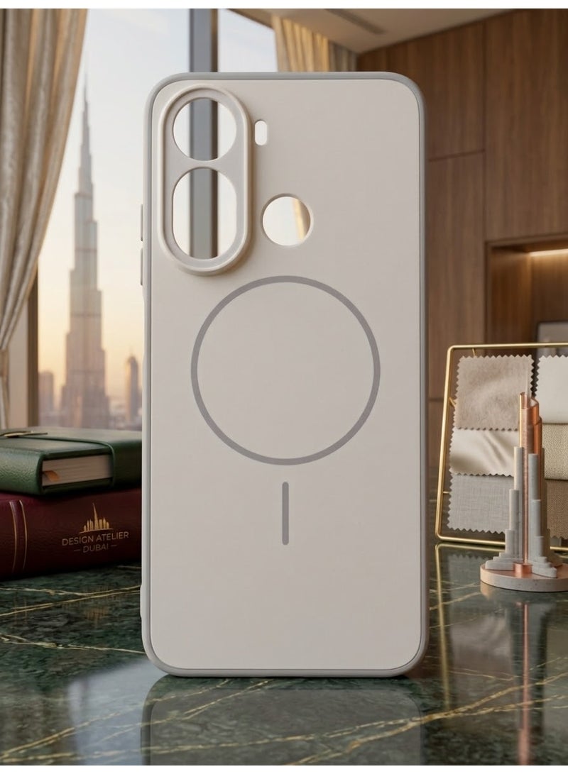 Grace Redmi A7 Pro Matte White Case – MagSafe Edition - Image 4