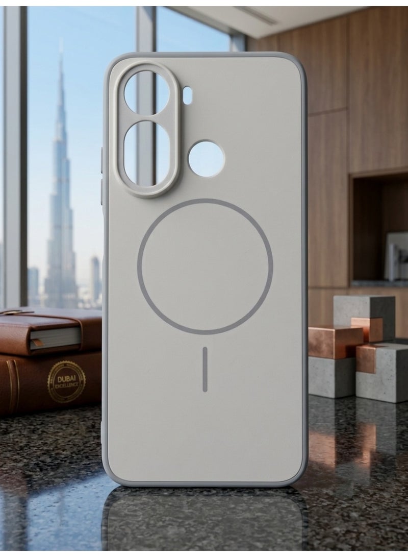 Grace Redmi A7 Pro Matte White Case – MagSafe Edition - Image 1