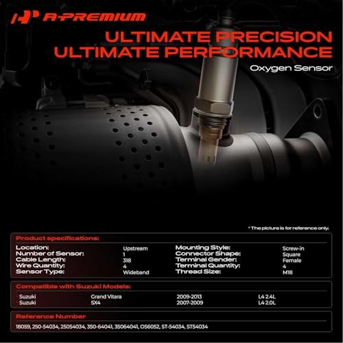 A-Premium O2 Oxygen Sensor Compatible with Suzuki Grand Vitara 2009-2013, SX4 2007-2009, Upstream - Image 2