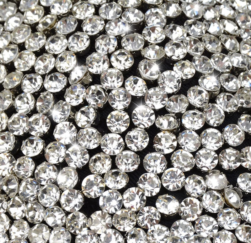 ELLACCI Women's Rhinestone Diamond Push up Bustier Crop Top Sexy Punk Corset Bra Black Large - Image 5