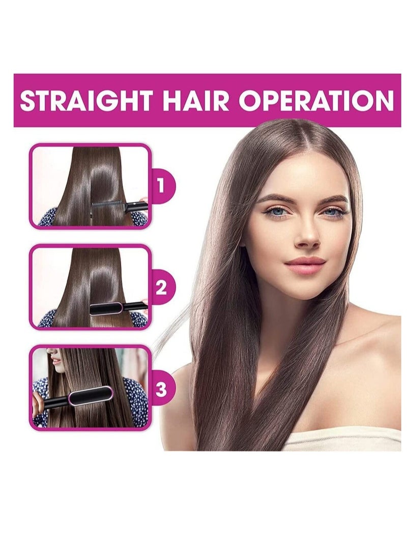 ELTRAZONE Hair straightener brush Electric Hot Comb Multifunctional Straight Hair Straightener Comb Negative Ion Anti-Scalding Styling Tool Straightening Brush (White) - Image 5