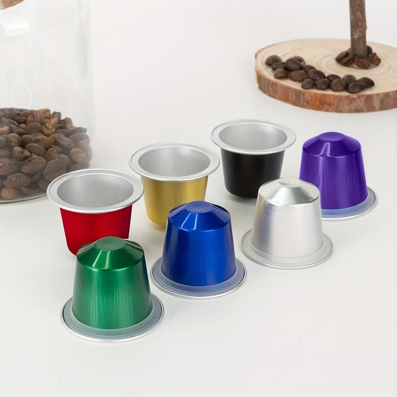 100PCS Red Coffee Pods Reusable Aluminum Foil Cups For Nes Original Line Machines - Image 1
