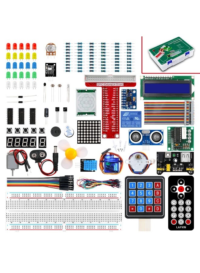 ZIVTH Arduino & Raspberry Pi Compatible Starter Kit – Complete STEM Electronics Set with LCD Display, Sensors, Motors, Breadboard & Remote Control for Beginners & DIY Projects - Image 1