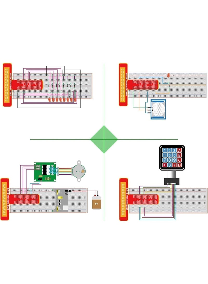 زيفت مجموعة ZIVTH Arduino للمبتدئين، مجموعة تعليمية في مجال الإلكترونيات والعلوم والتكنولوجيا والهندسة والرياضيات، مزودة بشاشة LCD، ومستشعرات، ومحركات، ولوحة تجارب، وأسلاك توصيل، وجهاز تحكم عن بعد، متوافقة مع مشاريع Arduino وRaspberry Pi - Image 3