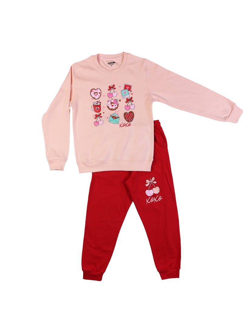 زيركون بيجامة خريفي بناتي - 3131 - Image 1