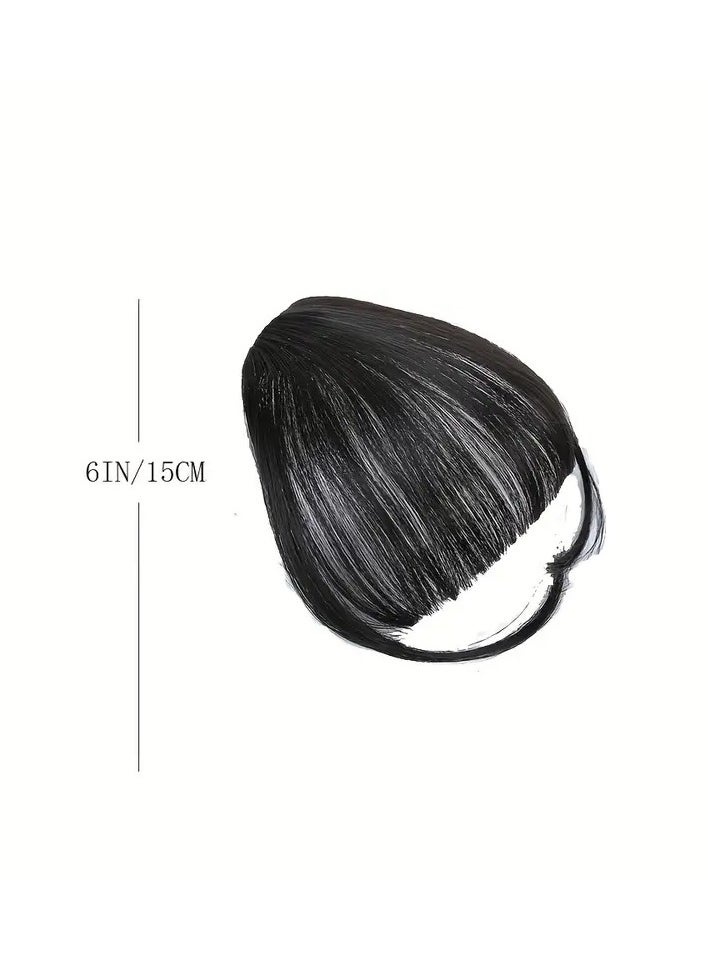 Goolsky Dark Brown Black Clip In Bangs - One Piece Fringe Hairpiece for Natural-Looking Volume and Length Hair Accessories Halloween Christmas  - Image 4