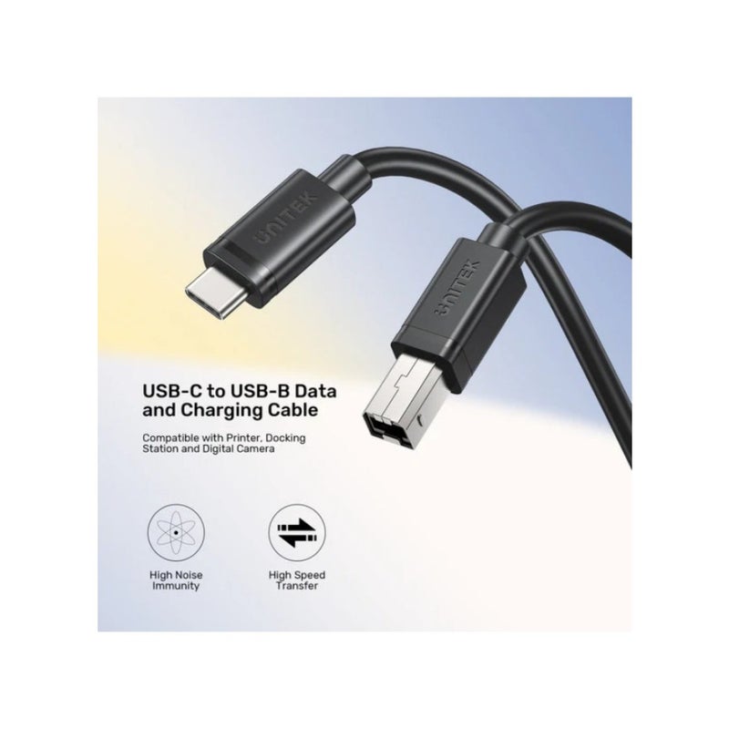 USB C to B Cable, USB C Printer Cable Type C Male to USB B Male Lead Compatible With iPhone 16/15, Samsung S24 Series, MacBook, Dell, HP Spectre X2, Google Chromebook Pixel, Microsoft Surface Pro, MIDI Keyboard, DAC Decoder- Black - Image 5