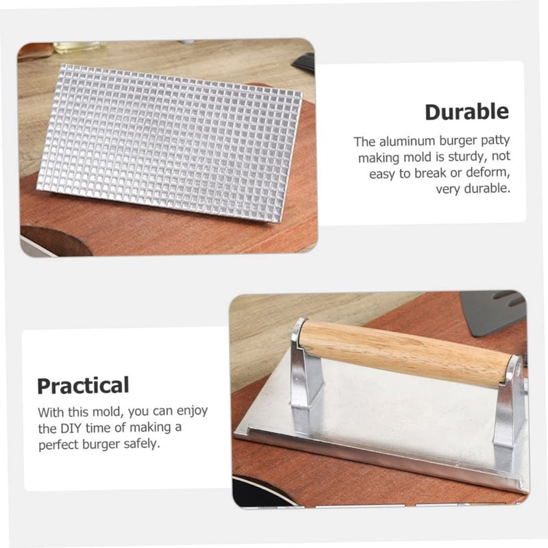 Aluminum Manual Meat Press Patty Maker Tool for Burgers and Tortillas Easy to Clean - Image 4