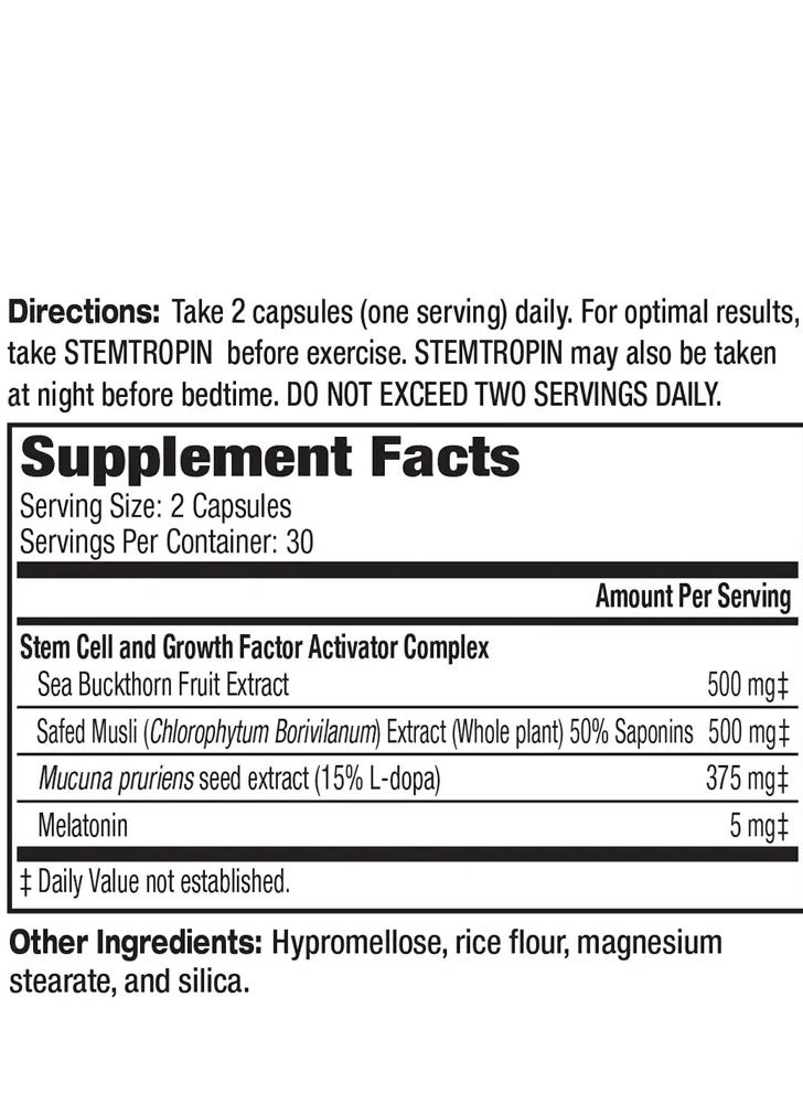 MUSCLEMEDS Musclemeds Stemtropin GH Booster 60 Capsules - Image 2