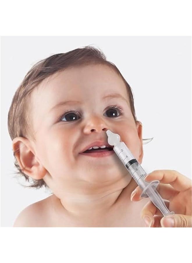 ماركة غير محددة سرنجة أنفية للأطفال صفراء - 4 قطع مع أدوات تنظيف - م aspirator أنف آمن من السيليكون لتنظيف الأنف بسرعة وأداة شطف للأطفال/الرضع/الأطفال  - Image 2