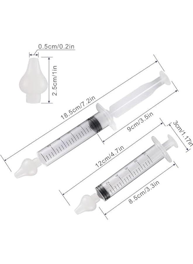 ماركة غير محددة سرنجة أنفية للأطفال صفراء - 4 قطع مع أدوات تنظيف - م aspirator أنف آمن من السيليكون لتنظيف الأنف بسرعة وأداة شطف للأطفال/الرضع/الأطفال  - Image 3