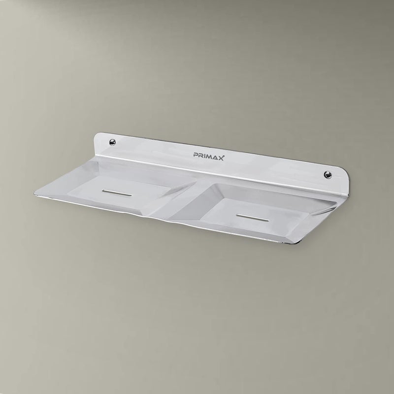 Primax Stainless Steel Double Soap Holder for Bathroom/Soap Stand/Soap Dish/Bathroom Accessories(Pack of 1) - Image 4
