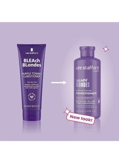 Lee Stafford Lee Stafford Bleach Blondes Purple Toning Conditioner, Neutralise Yellow Tones & Brassiness  - Image 5