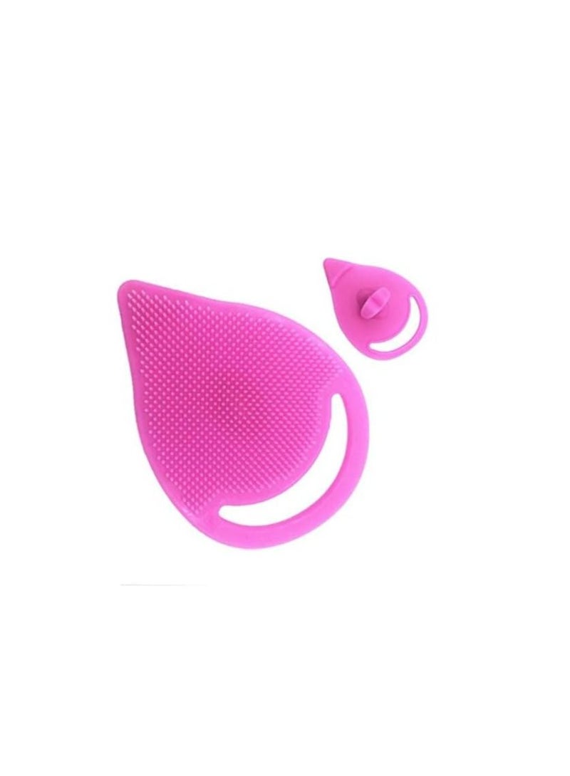 ORiTi Baby's Soft Silicone Facial Care Exfoliating Face Cleanser Spa Brush Scrub Tool for Wash Skin (Random Color) - Image 3