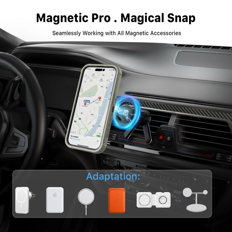 M MYBAT PRO Maverick Series for iPhone 15 Pro Max Case with Belt Clip Holster,[Compatible with Magsafe] w/Screen Protector,Anti-Drop,Shockproof,360Â°Rotatig Kickstand,Heavy Duty Protection - Image 3