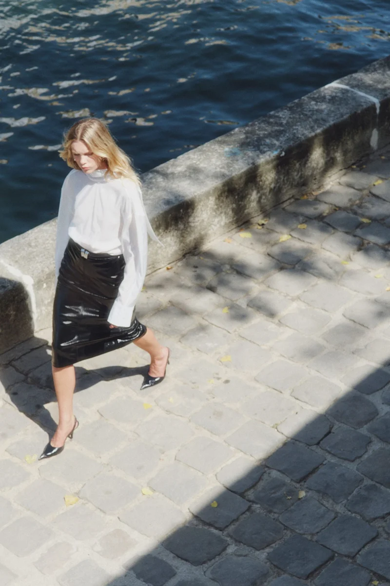 H&M Bow-collar blouse