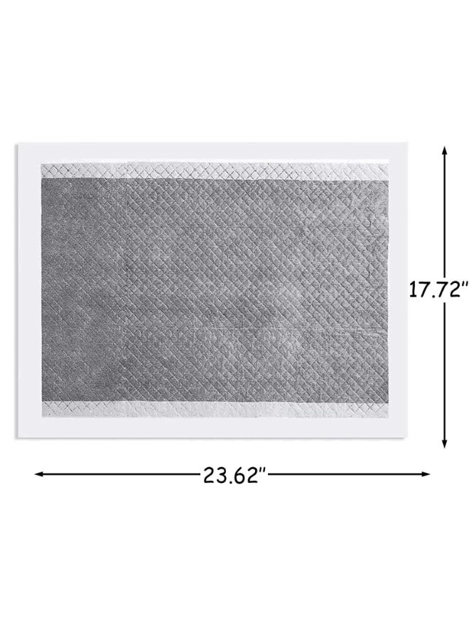FDTY 40 قطعة بطانة قفص للحيوانات الأليفة، فوط ماصة قابلة للتصرف ومشبعة بالكربون، سطح سريع الجفاف للأرانب والحيوانات الصغيرة، رمادي (17.7*23.6 بوصة) - Image 5