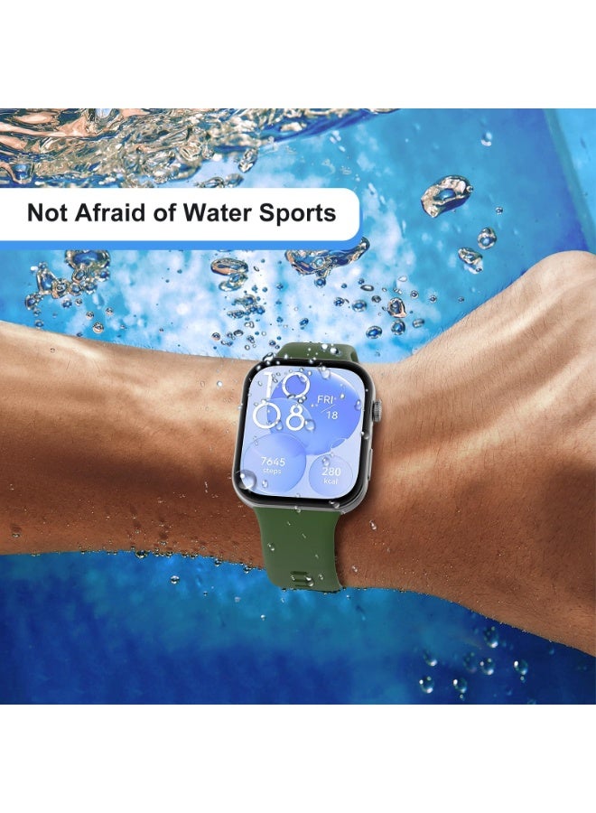 Silicone Strap For Huawei Watch Fit 3 /Fit 4 / Fit 4 Pro Sport band Smartwatch Accessories Replacement Correa Bracelet (Green) - Image 2