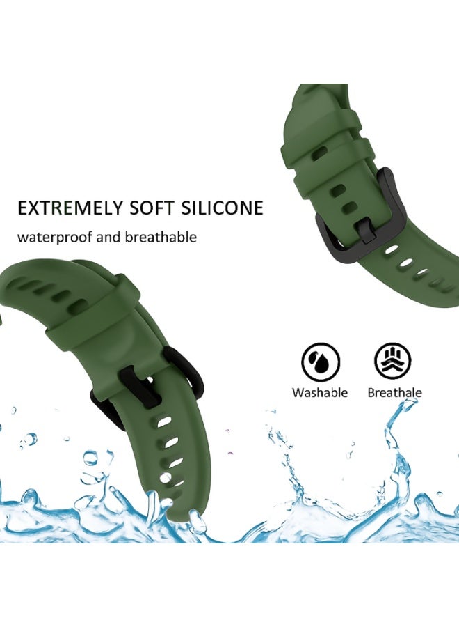 Silicone Strap For Huawei Watch Fit 3 /Fit 4 / Fit 4 Pro Sport band Smartwatch Accessories Replacement Correa Bracelet (Green) - Image 5