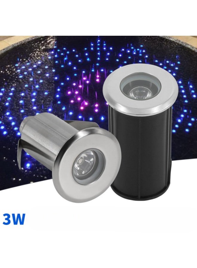 3W LED Underground Interlock Light – Outdoor Inground Landscape Lamp, IP68 Water Resistant (RGB) - Image 1