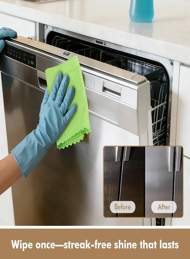أيديا مناشف تنظيف من الألياف الدقيقة من أيديا - عبوة من 12 قطعة، مناشف مطبخ متعددة الأغراض، قطع قماش خالية من الوبر، مناشف من الألياف الدقيقة للسيارات، مناشف أطباق، قطعة قماش تنظيف ماصة للمنزل والمطبخ والزجاج والنوافذ - 11×11 بوصة - Image 3