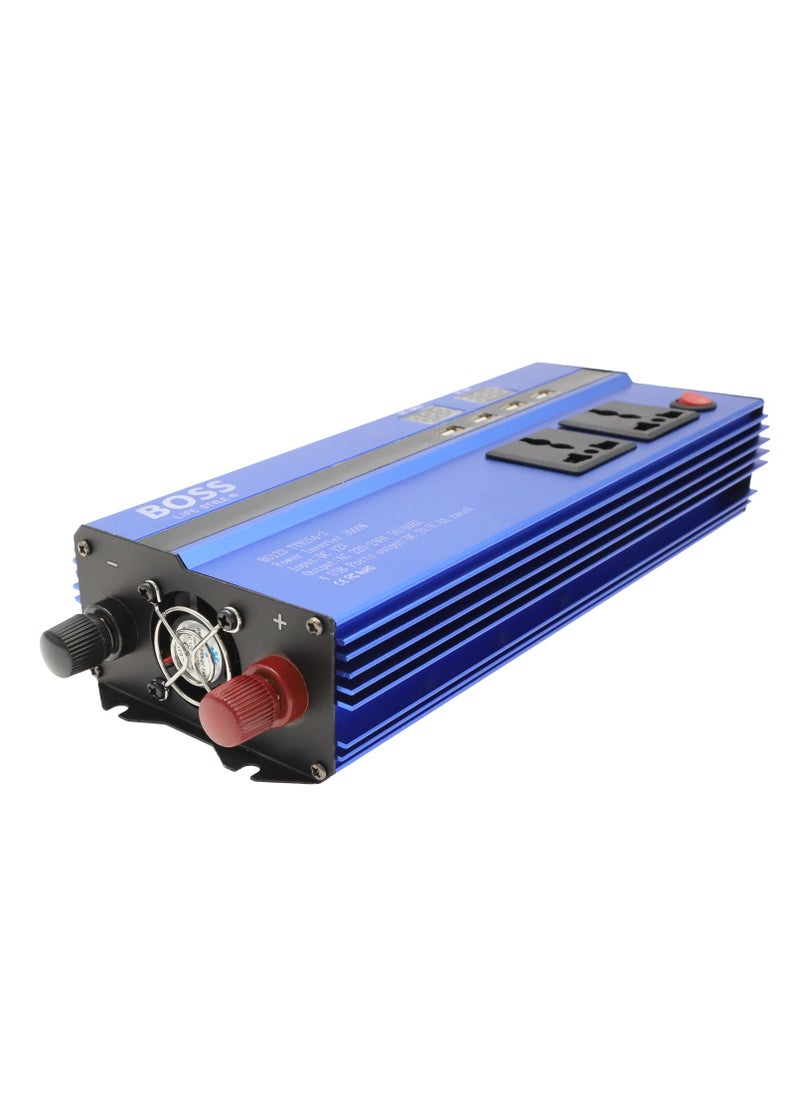 BOSS LIFE STYLE - Boss Lifestyle 3000W Car power Inverter Power Your Devices Anywhere with USB Ports and AC Sockets DC 12V to AC 220V Can be used at home with 12 v battery and cars also with lighter socket - Image 1