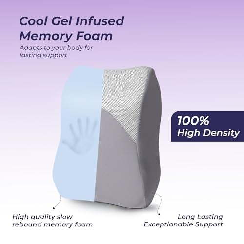 Billebon Memory Foam Car Neck Pillow, Universal Headrest Cushion, Mesh Soft Fabric Hybrid, Adjustable Strap Buckle, Removable Cover, Orthopaedic Neck Support, Driving Comfort Pain Relief (Pack of 1) - Image 3