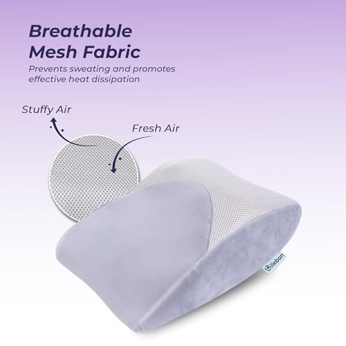 Billebon Memory Foam Car Neck Pillow, Universal Headrest Cushion, Mesh Soft Fabric Hybrid, Adjustable Strap Buckle, Removable Cover, Orthopaedic Neck Support, Driving Comfort Pain Relief (Pack of 1) - Image 2
