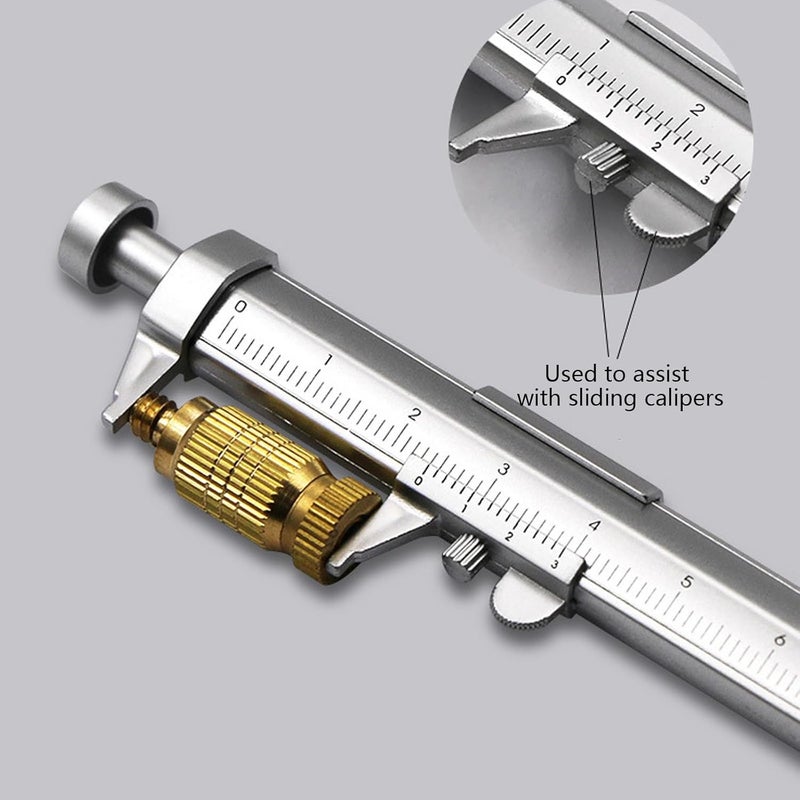 5 قطع قلم الفرجار فيرنير أسود أزرق حبر جيل قلم كروي أداة قياس 0-100 مم - Image 5
