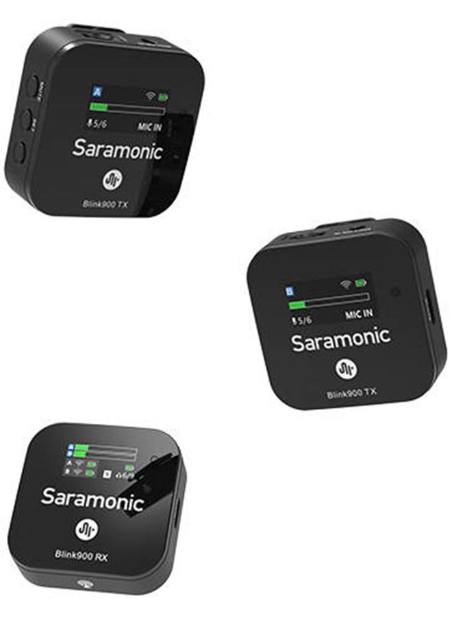 Saramonic - Blink900 B2S Wireless Microphone, TX+ TX+ RX, Dual Channel Receiver without Charging Case - Image 1