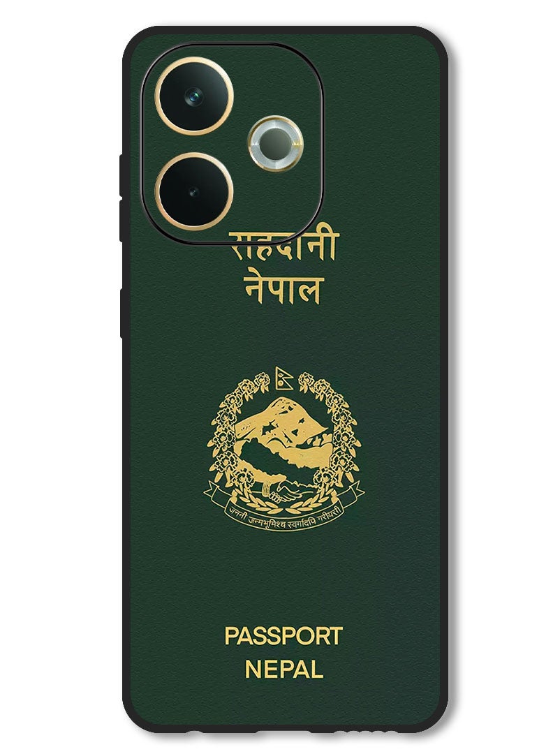 Theodor Case Compatible with Oppo A5 Pro Protection Shockproof Bumper Cover Nepal Passport - Image 1