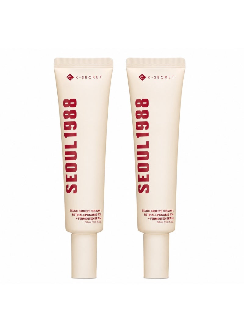 K-SECRET SEOUL 1988 Eye Cream Retinal Liposome 4% + Fermented Bean TWIN SET | 2 x 30ml
