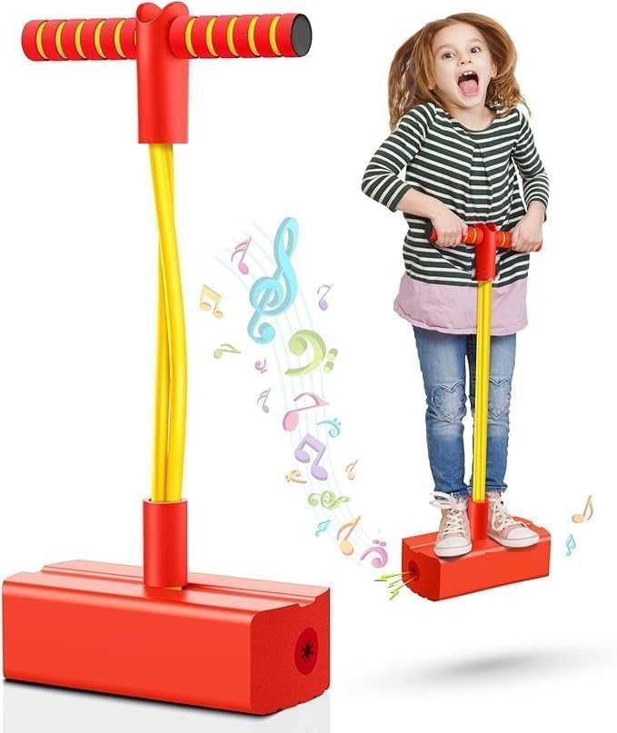 Clopic Foam Pogo Jumper for Kids - Safe & Fun Jumping Stick with Squeaky Sounds - Supports Up to 250 lbs - Perfect Gift for Boys & Girls Assorted Color - Pack of 1 - Image 1